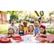 Exquisite 350 Pcs Plastic Plates for Party – Disposable Plates Set – 50 Each of 9" Dinner Plates, 7" Dessert Plates, Plastic Cups, Napkins & Plastic Cutlery – Plastic Dinnerware by Party Solids